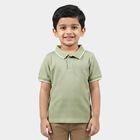 Boys Green Polo Neck Polo T-Shirt, Light Green, small