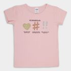 Girls' 100% Cotton T-Shirt , हल्का गुलाबी, small image number null