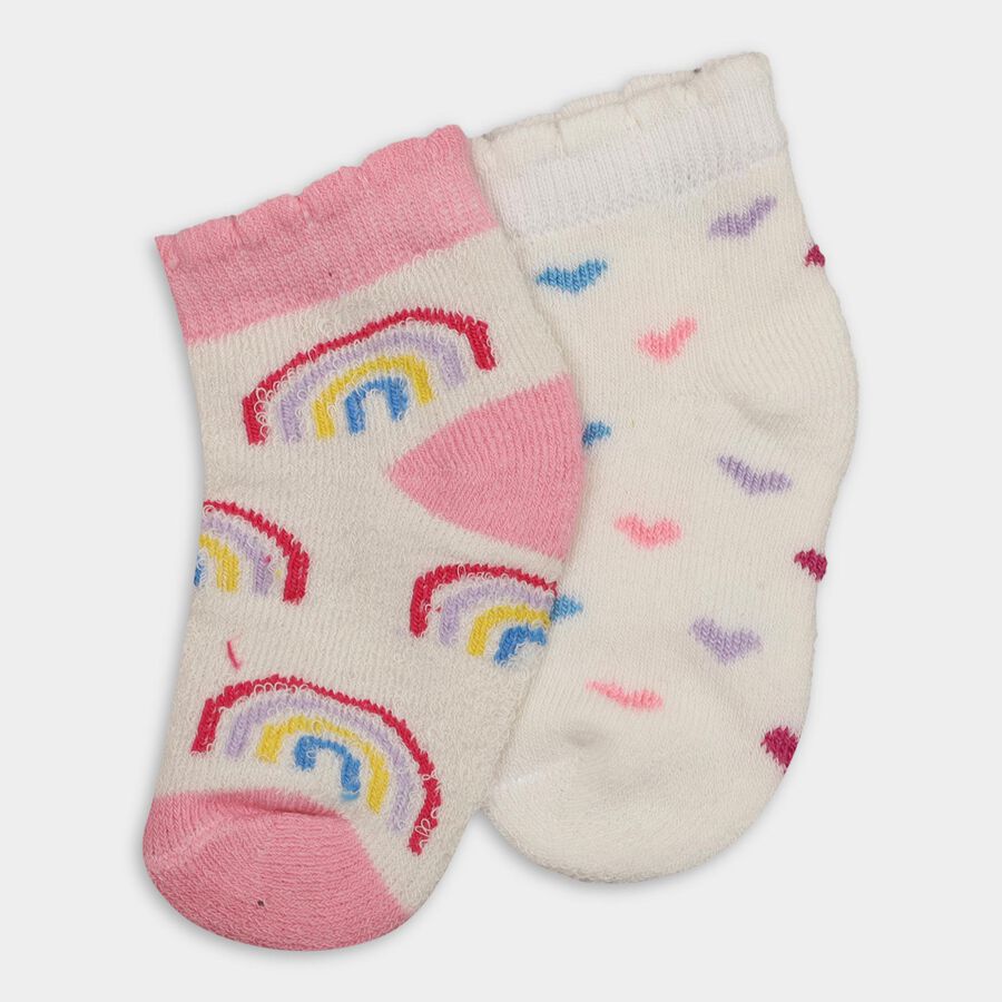 Infants' Socks (Pack of 2), Off White, large image number null