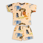 Infant Boy's Cotton Baba Suit, Beige, small image number null