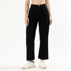 Women's Jet Black Wide-Leg High-Rise Jeans, Black, small image number null