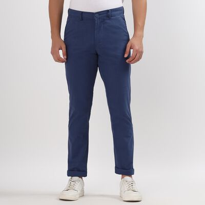 Men's 100% Cotton Slim Fit Casual Trousers