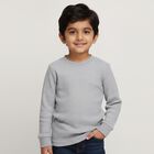 Boys' Thermal Upper, Melange Light Grey, small image number null