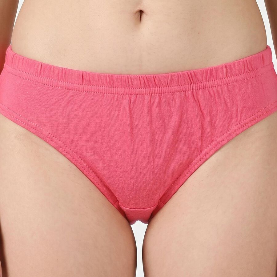 Women's Pink Regular Fit Solid Panty, Light Pink, large