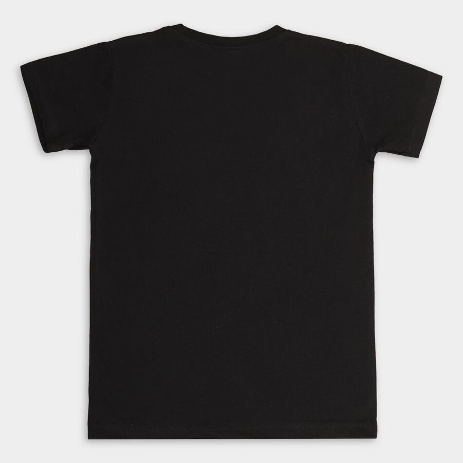 Boys' Cotton T-Shirt, Black, large image number null