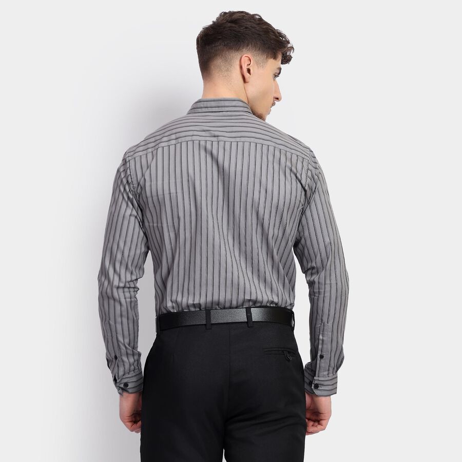 Men's 100% Cotton Casual Shirt , Light Grey, large image number null