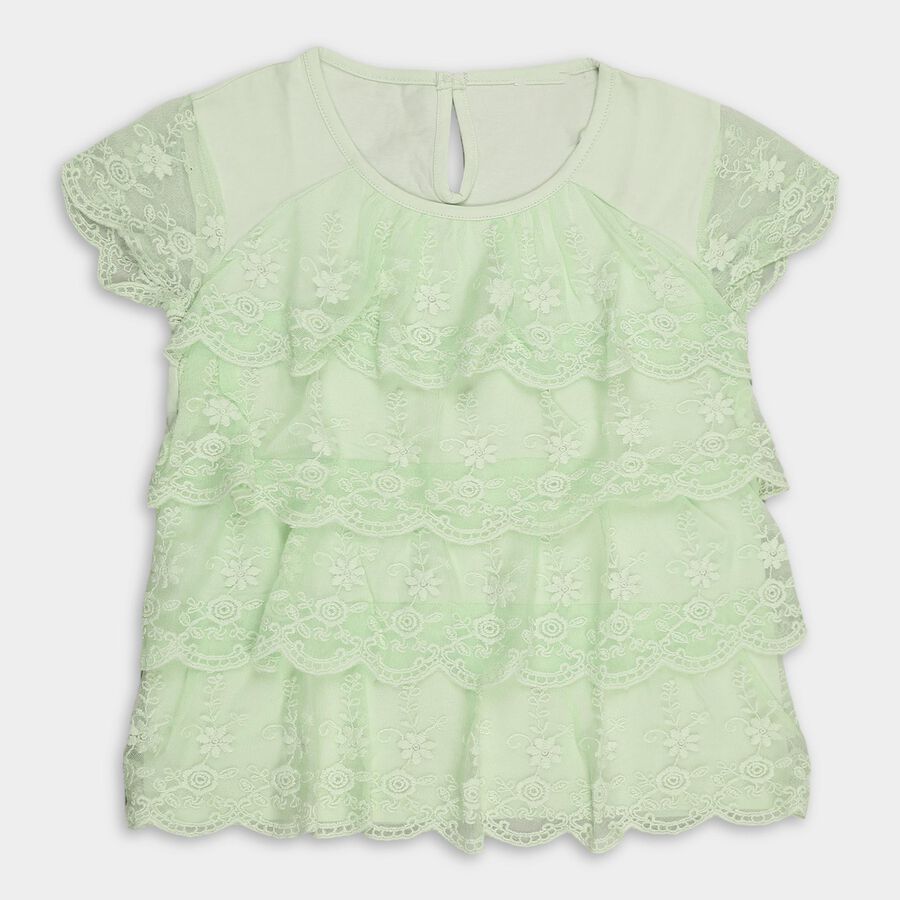 Girls' T-Shirt , Light Green, large