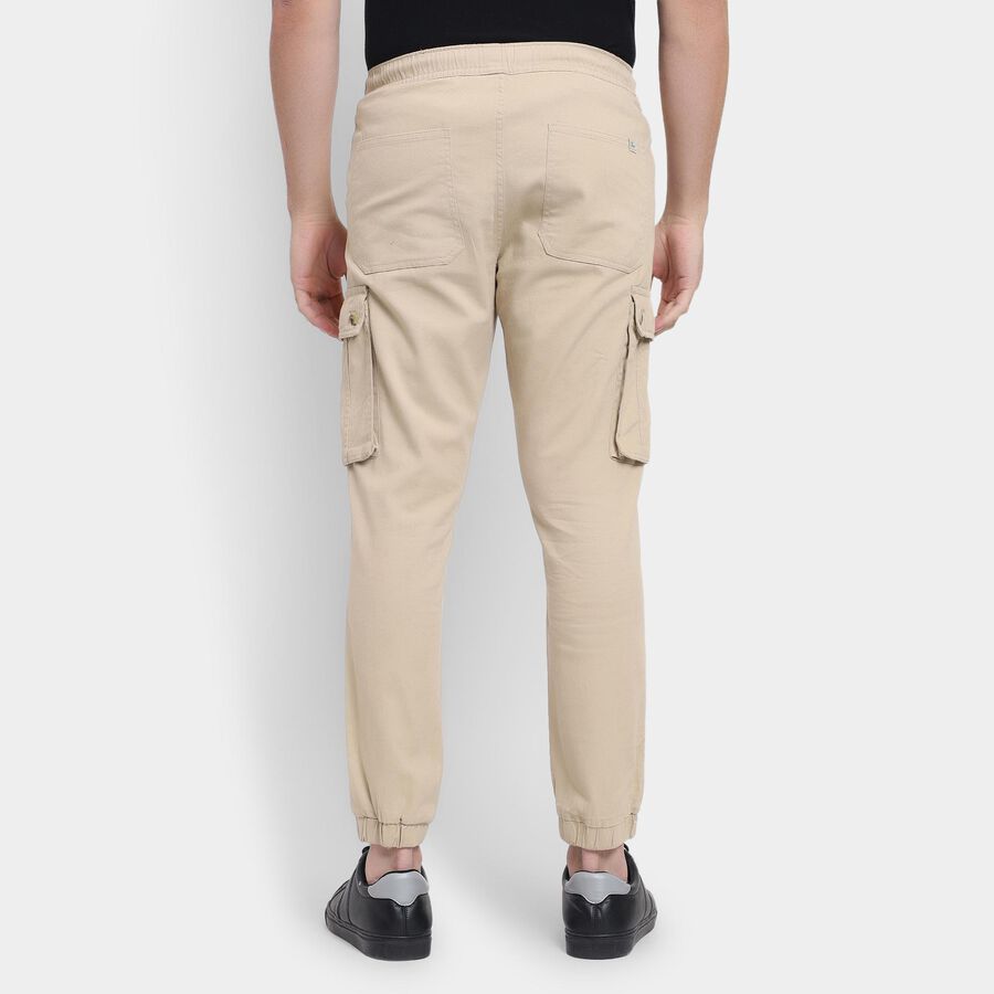 Men's Slim Fit Casual Trousers, Beige, large image number null