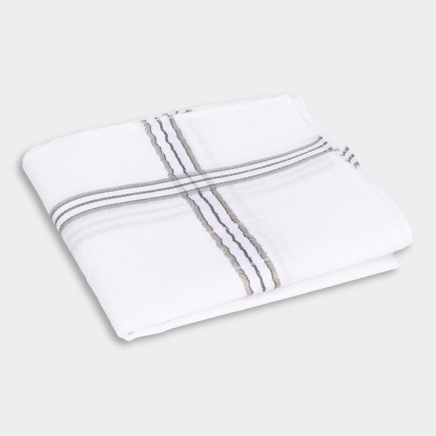 Men's Cotton Hanky, Light Grey, large image number null