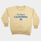 Boys Beige Round Neck Graphic Print Sweatshirt, Khaki, small