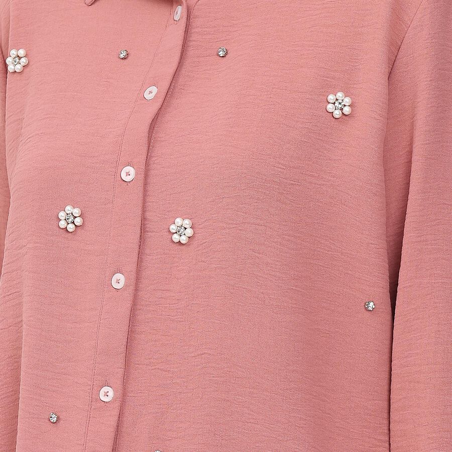Ladies' Shirt, हल्का गुलाबी, large