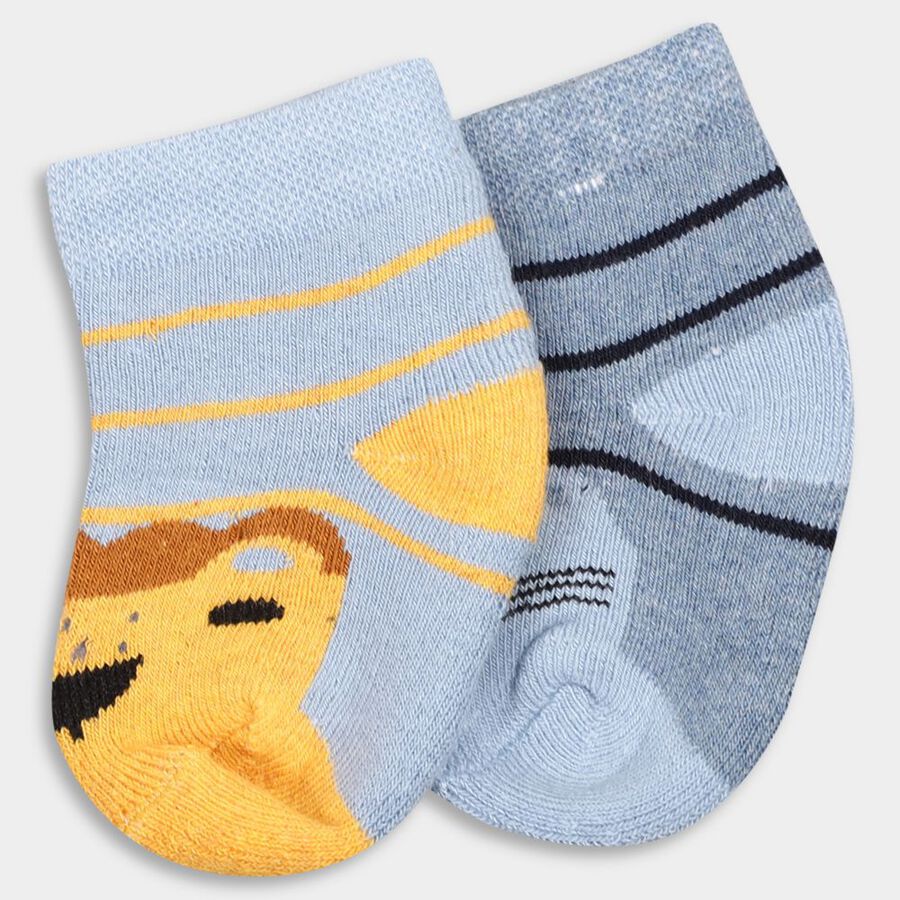 Infant's Socks (Pack of 2), Mid Blue, large image number null
