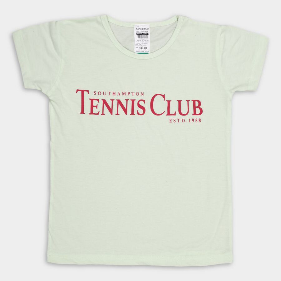 Girls' T-Shirt, हल्का हरा, large image number null
