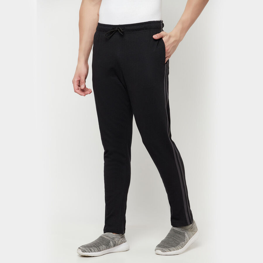 Solid Track Pants, Black, large image number null