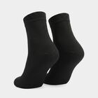 Boys' Black Regular Fit Solid Pack of 1 Socks, Black, small