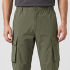 Men's Olive Green Slim Fit Cargo Trousers, ओलिव, small
