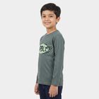 Boys Mid Blue Round Neck Regular Boys T-Shirt, Mid Blue, small