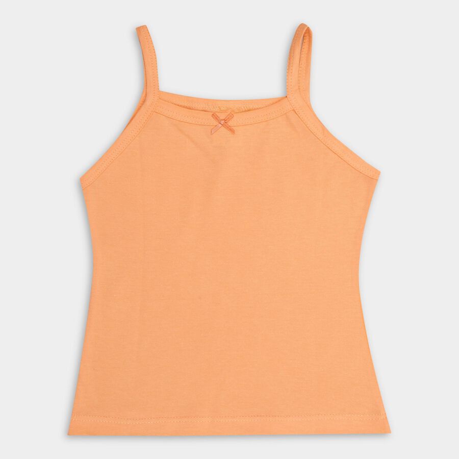 Girls' 100% Cotton Vest (Pack of 2), Peach, large image number null