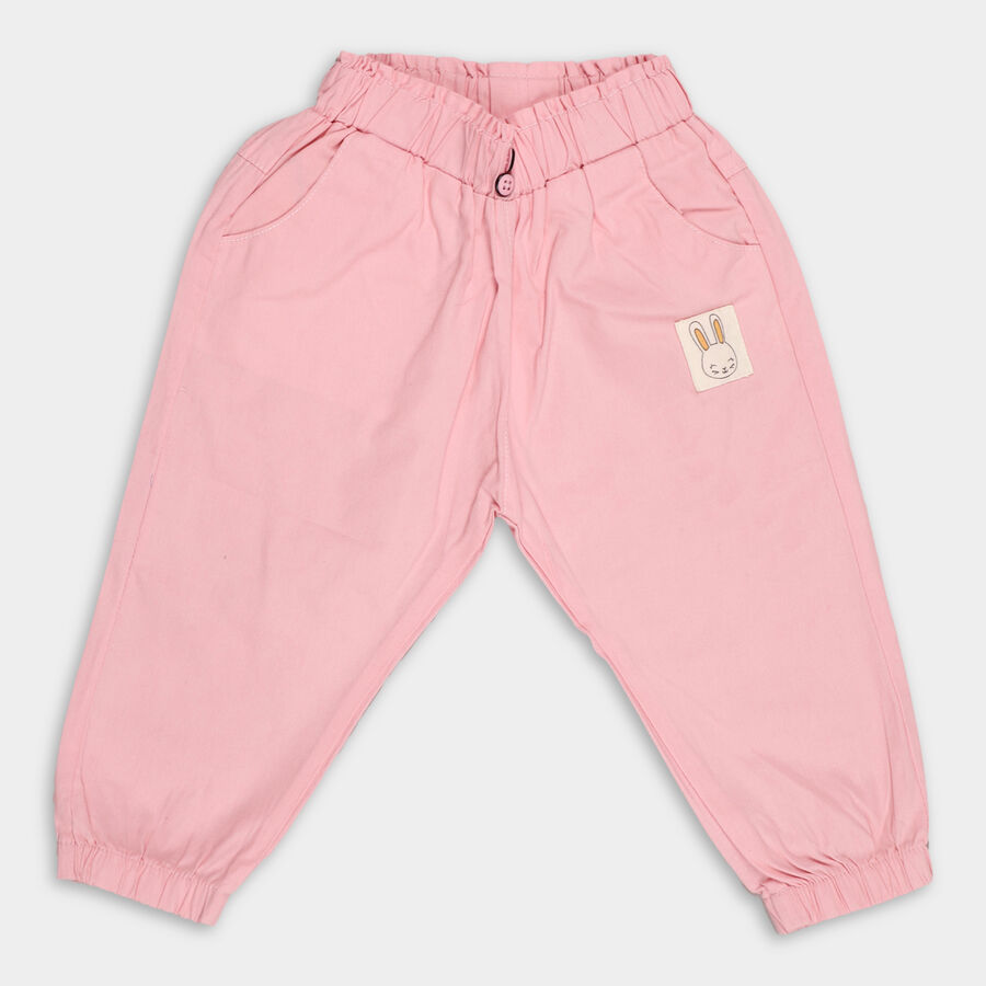 Infants' Cotton Trousers, Pink, large image number null