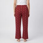 Women Wine Regular Fit Solid Pyjama, वाइन, small