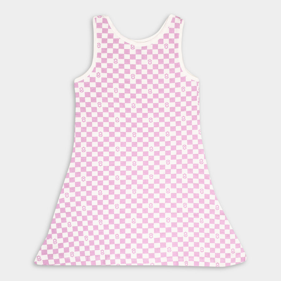 Girls' Cotton Frock, Lilac, large image number null