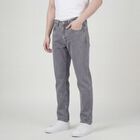 Men's Grey Straight Fit Classic Jeans, Light Grey, small