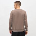 Men's Muted Brown Crew Neck Casual Sweatshirt, Brown, small image number null