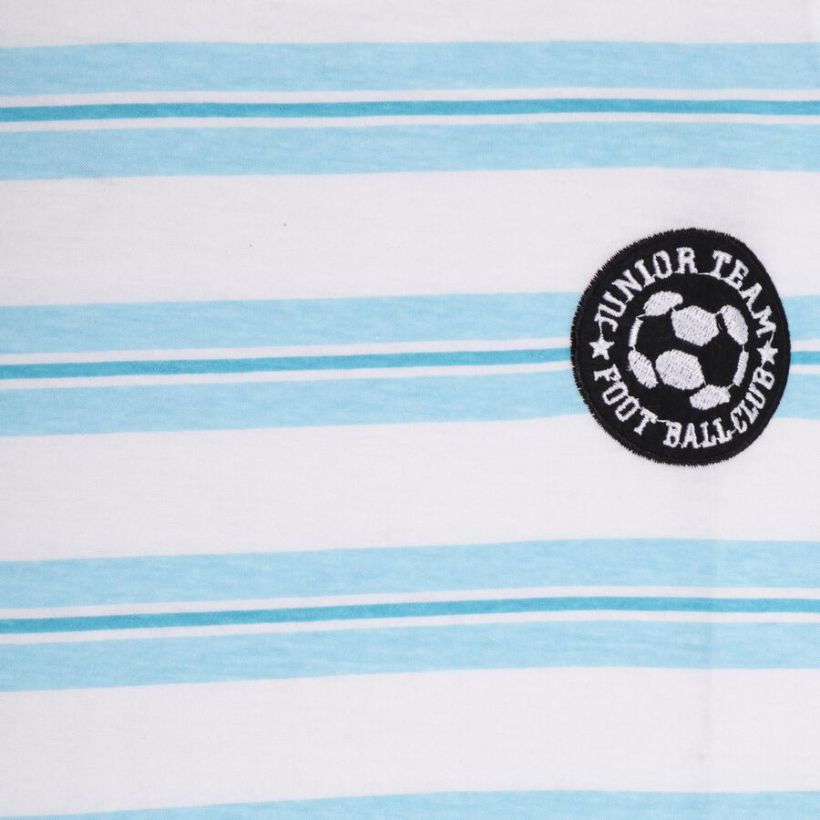 Boys' 100% Cotton Half Sleeves T-Shirt , Light Blue, large image number null