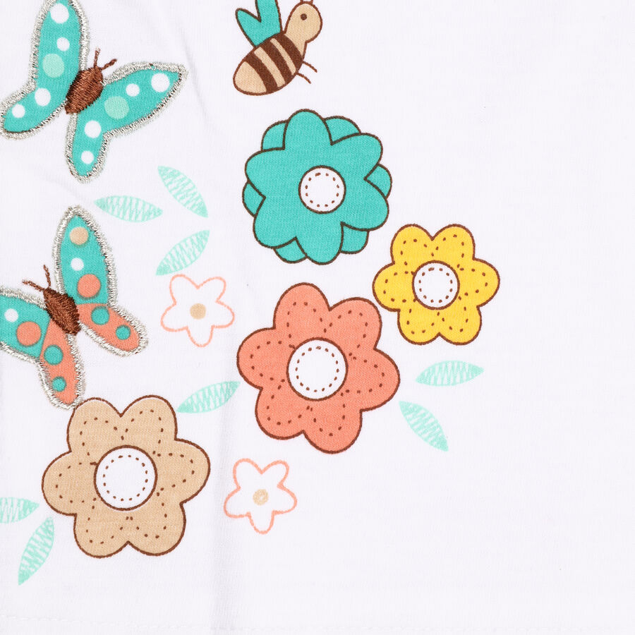 Infant Girl's Cotton Top Skirt, Peach, large image number null