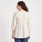 All Over Print A Line Kurti, Off White, small image number null