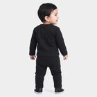 Infants' Black Round Neck Graphic Baba Suit, Black, small