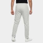 Men's Ecru Melange Straight Fit Track Pants, एक्रू मिश्रित, small