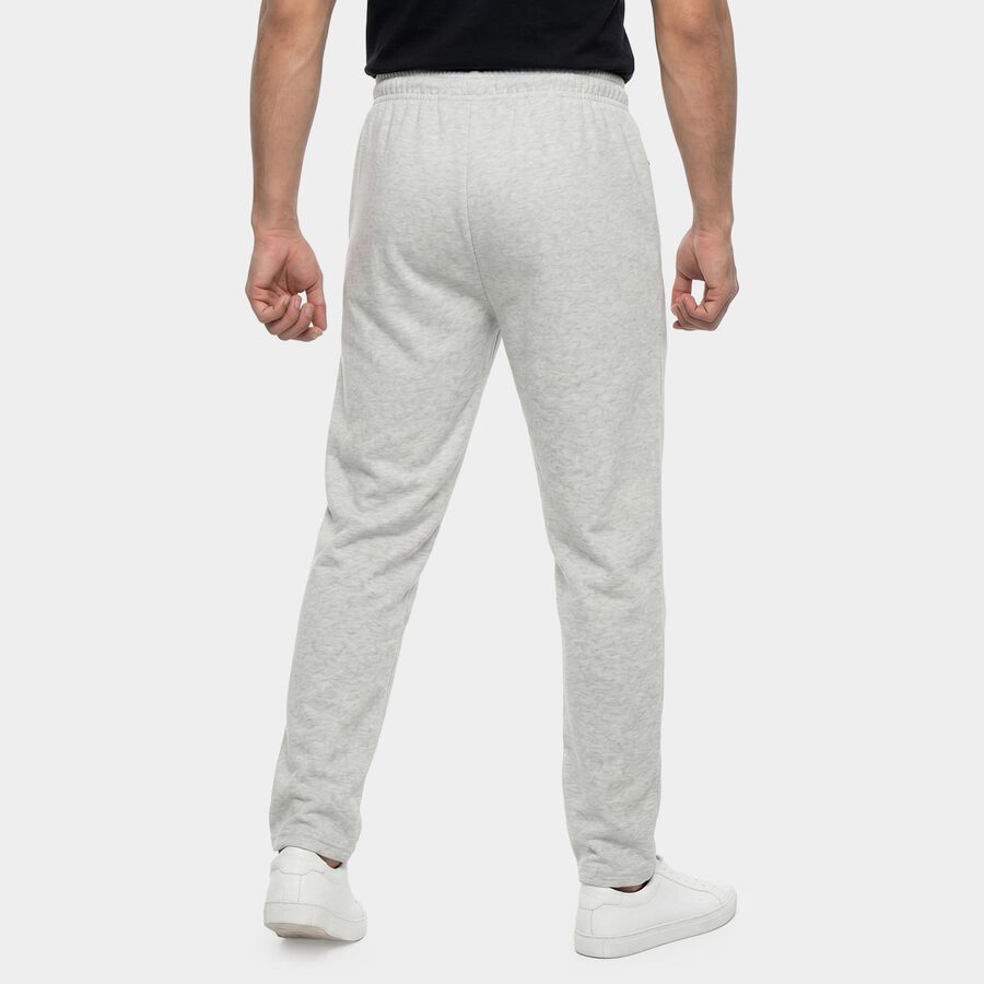 Men's Ecru Melange Straight Fit Track Pants, एक्रू मिश्रित, large