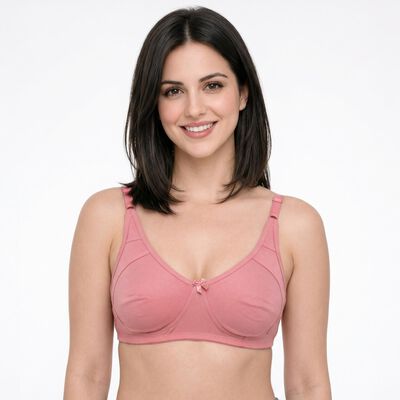 Women Lilac Cotton Blend Regular T-Shirt Bra