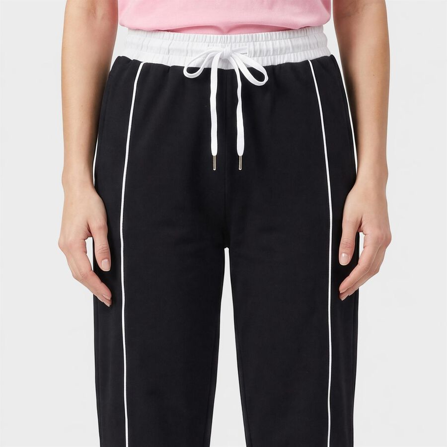 Women's Navy Straight Fit Side-Piped Track Pants, Navy Blue, large