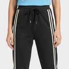 Women's Dark Grey Straight Fit Side-Striped Track Pants, Dark Grey, small