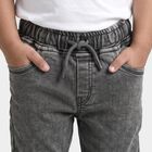 Boys Grey Slim Fit Washed Jeans, Light Grey, small