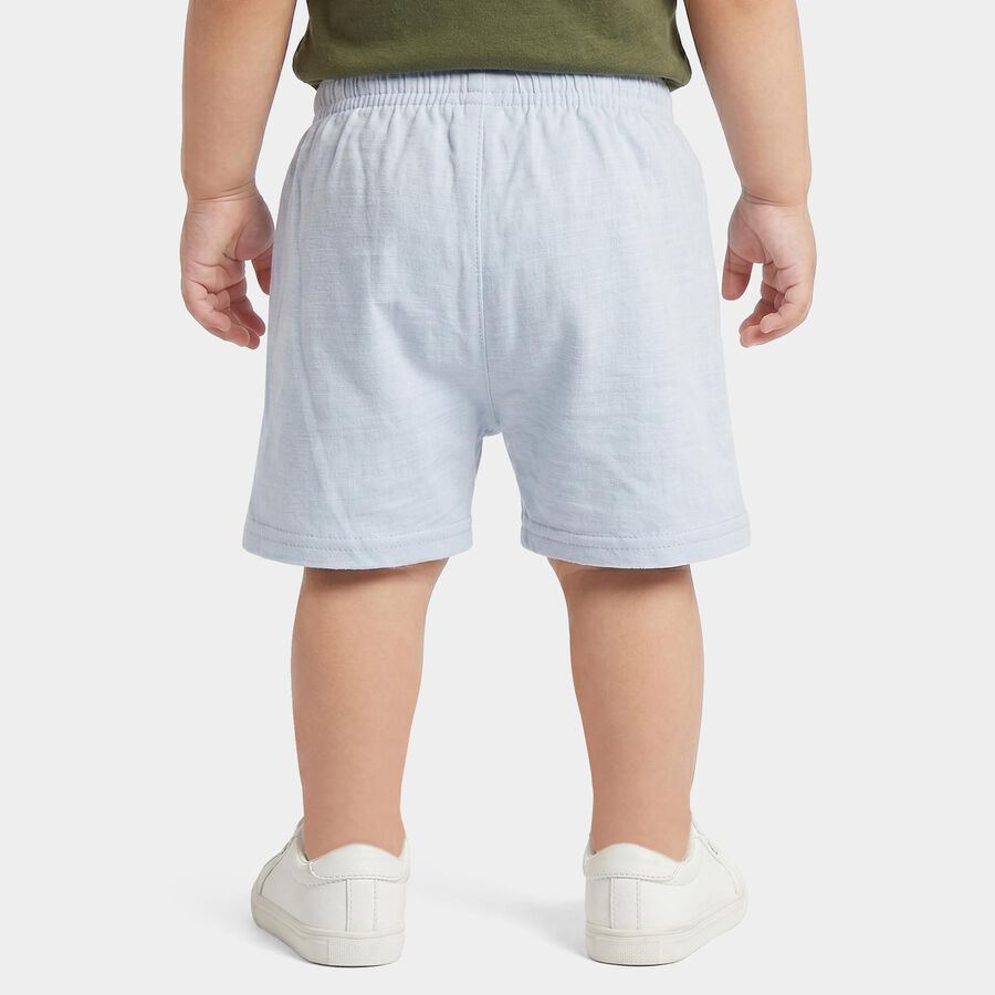 Infants' Light Blue Regular Fit Printed Half Pant, Light Blue, large