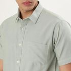 Men's Light Sage Green Regular Collar Slim Fit Casual Shirt, Light Green, small image number null