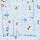 Infants Printed Cotton Baby Gift Set, Light Blue, small image number null