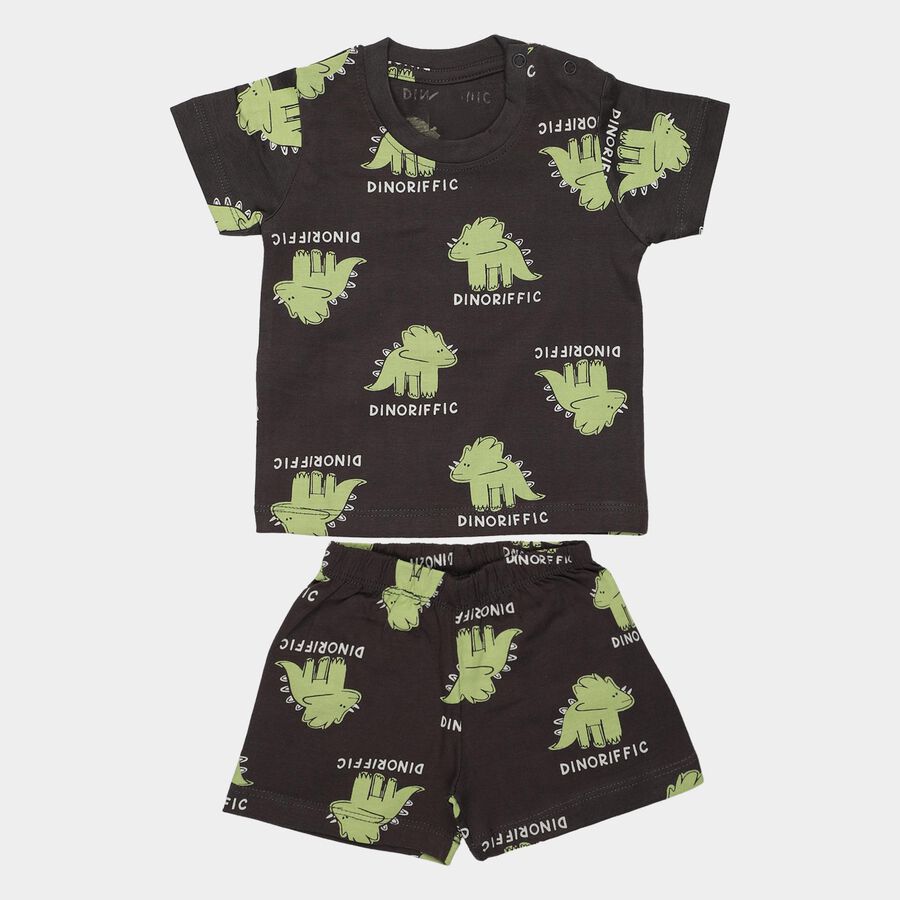 Infants' Baba Suit, Charcoal, large