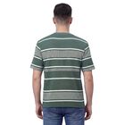 Men's Light Green Round Neck Casual Half Sleeves T-Shirt, हल्का हरा, small