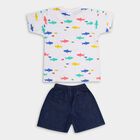 Infant Boys' 100% Cotton Baba Suit, White, small