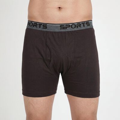 Men's Brown Regular Fit Elasticated Waistband Trunks