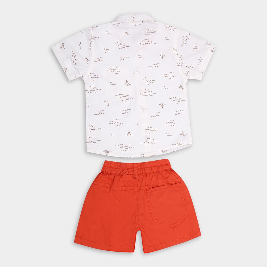 Infant Boys' 100% Cotton Baba Suit, Rust, large image number null