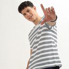 Men's Round Neck Half Sleeves T-Shirt , White, small image number null