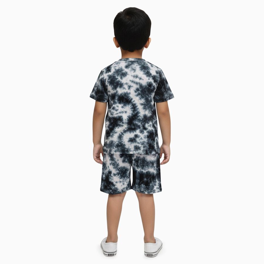Boys' Knit Baba Suit, काला, large image number null