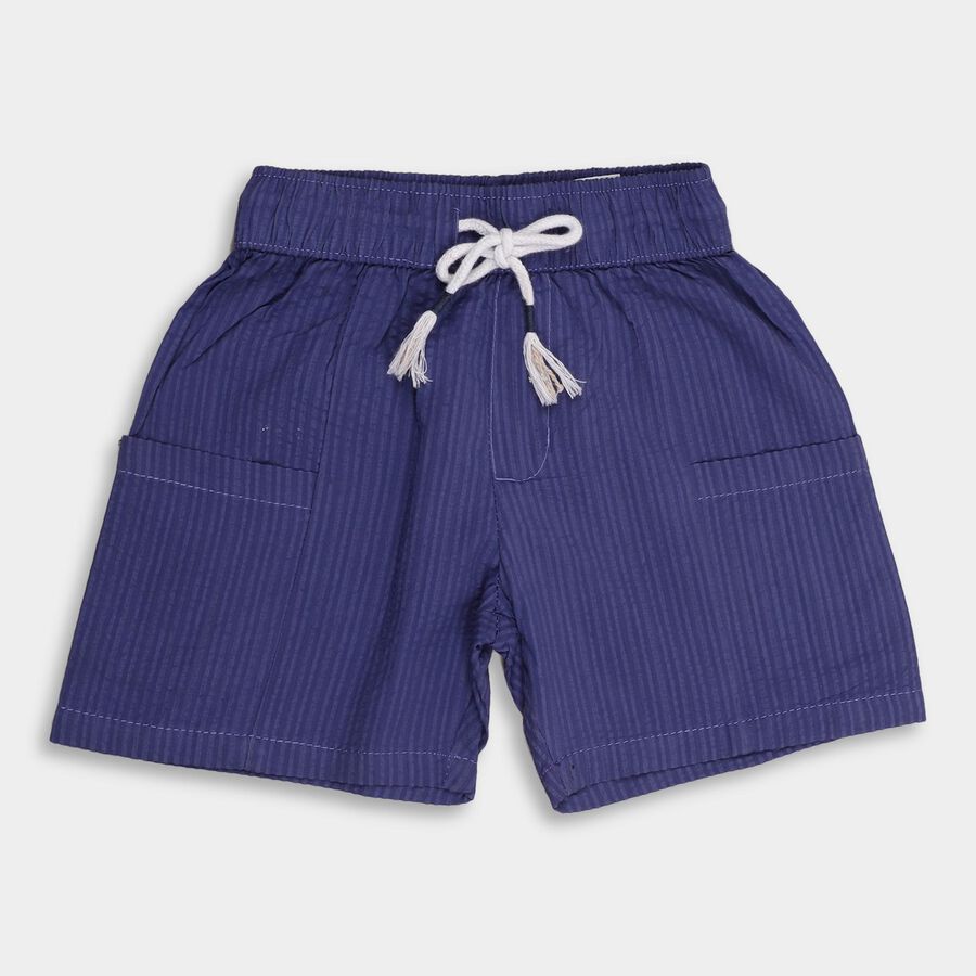 Boys' 100% Cotton Bermudas, Mid Blue, large image number null
