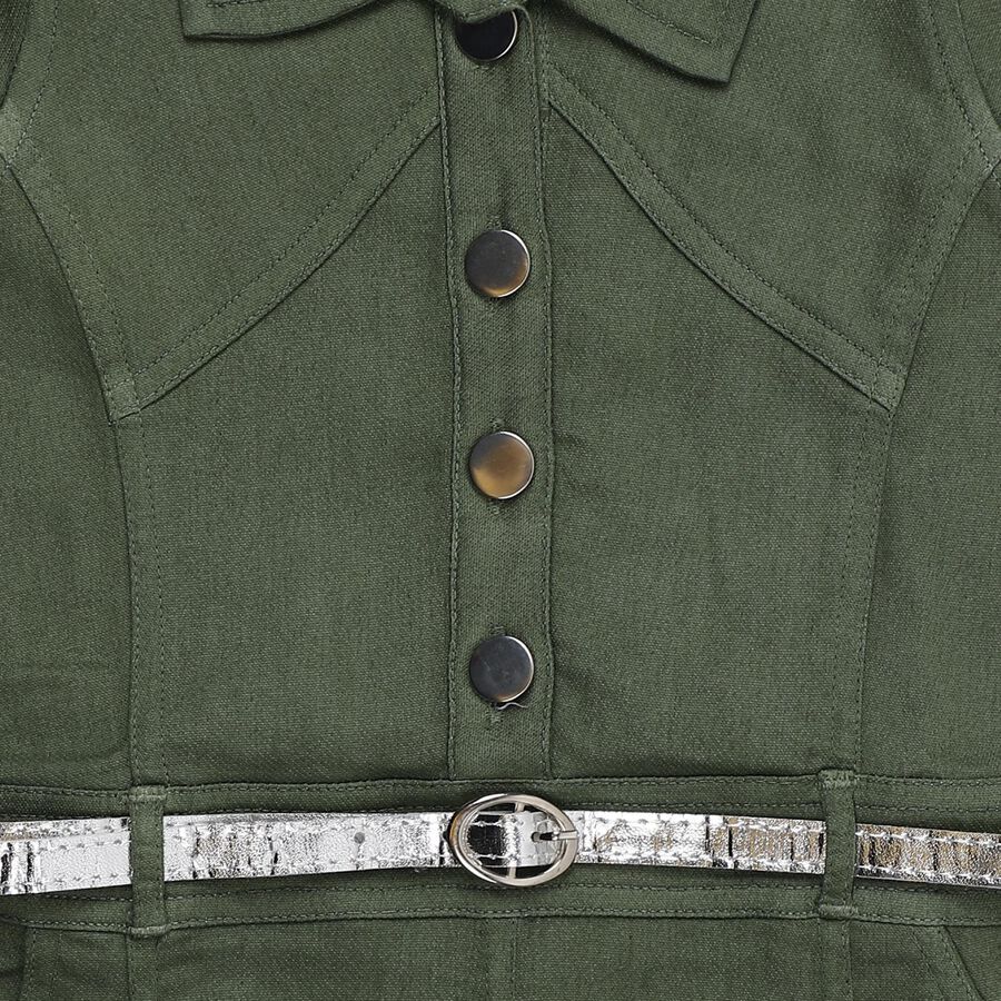 Girls' Frock, Olive, large