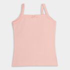 Girls' 100% Cotton Vest, पीच, small image number null